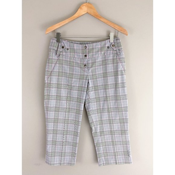 Jofit Pants & Jumpsuits Jofit Golf Wear Grey Plaid Crop Athletic